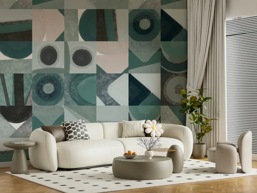 Abstract Tiles Wall Mural - 2861701