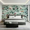 Abstract Mint Terrazzo Wall Mural 8