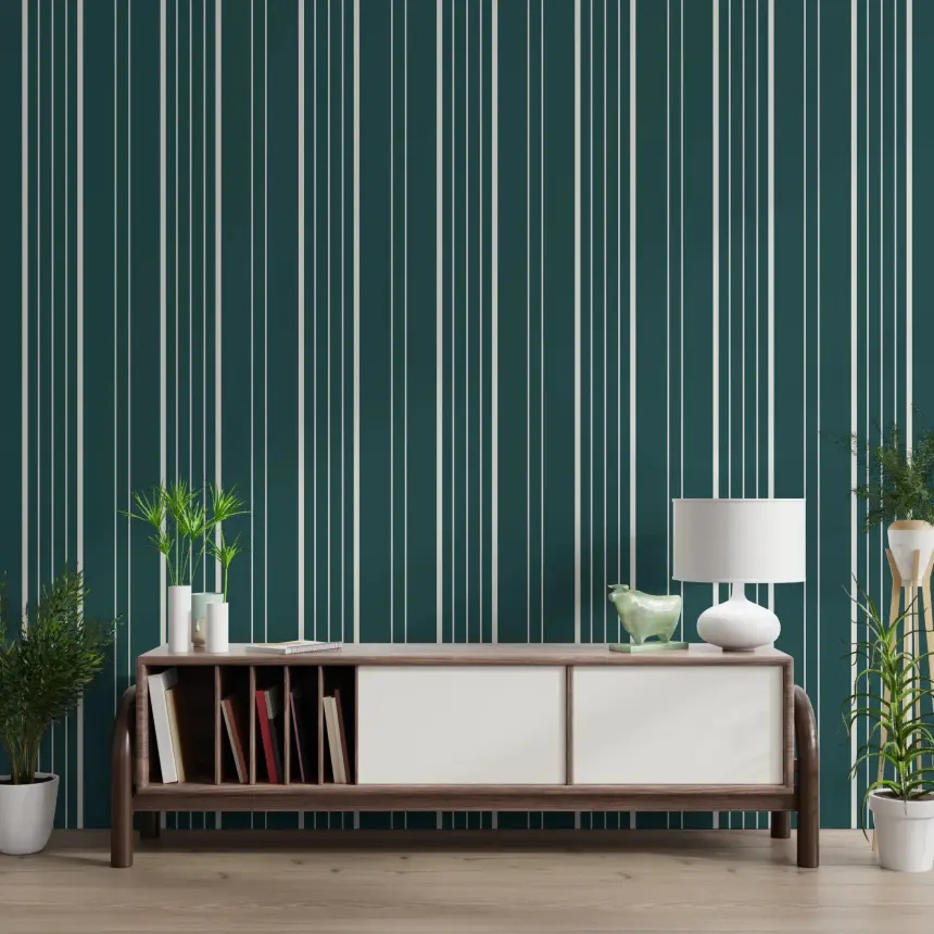 Teal Stripe Wallpaper