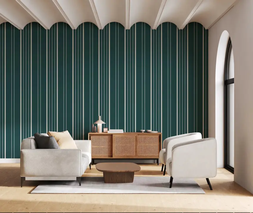 Teal Stripe Wallpaper