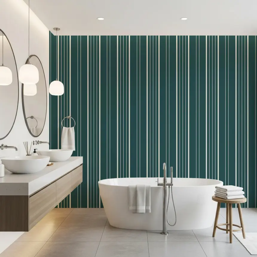 Teal Stripe Wallpaper