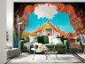Golden Thai Temple Archway Scenic Wall Mural 8