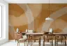 Terracotta Abstract Brushstroke Wall Mural 7