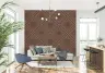 Terracotta Geometric Concentric Squares Wallpaper 8