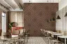 Terracotta Geometric Concentric Squares Wallpaper 6