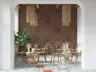 Terracotta Geometric Concentric Squares Wallpaper 7