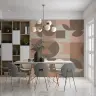 Earthy Geometric Blocks Kids' Room Wallpaper Mural 7