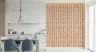 Modern Terracotta Geometric Woven Stripe Wallpaper 7
