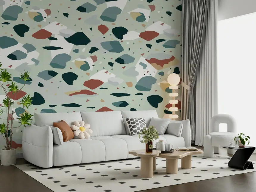 Terrazzo Echoes Wall Mural - 2742095