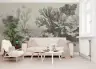 Greyscale Marine Life Engraving Wall Mural 8