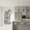 Golden Kiss Abstract Pattern Wall Mural 7