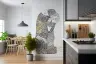 Golden Kiss Abstract Pattern Wall Mural 6