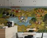 Traditional Krishna Leela Pichwai Style Wall Mural 8
