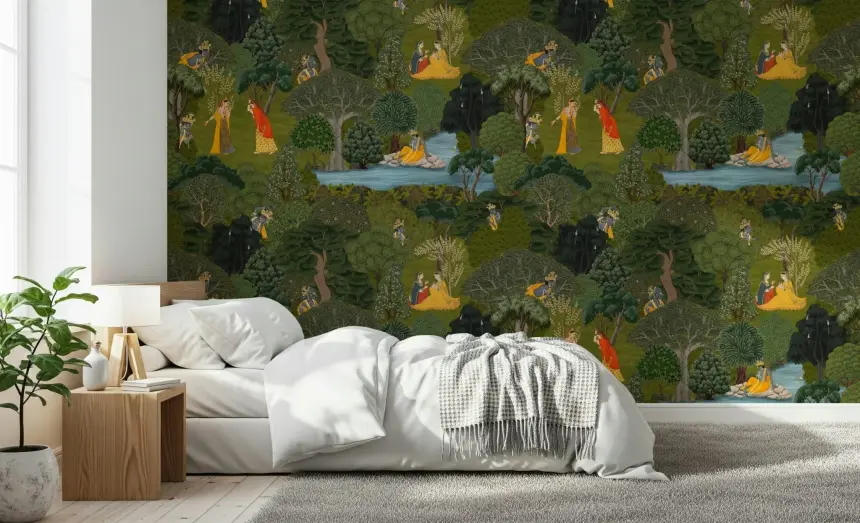 The Pichwai Grove Wall Mural