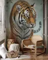 Majestic Bengal Tiger Stride Wall Mural 8