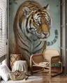 Majestic Bengal Tiger Stride Wall Mural 6