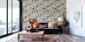 Elegant Sepia Botanical Tile Design Wallpaper 7