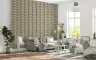 Elegant Beige Floral Motif Pattern Wallpaper 8
