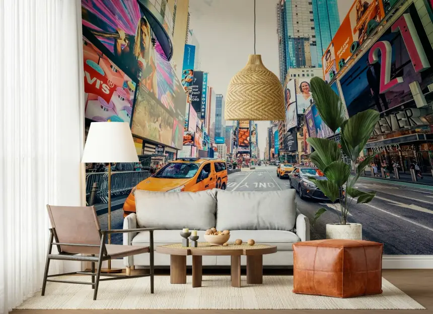 Times Square Hustle Wall Mural