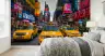 Times Square Neon Glow Yellow Cab Street Wallpaper 8