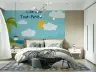 Playful Cartoon Beach Kids' Room Wall Mural 7