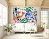 Dynamic Abstract Brushstroke Art Wall Mural 7