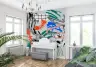 Dynamic Abstract Brushstroke Art Wall Mural 6