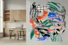Dynamic Abstract Brushstroke Art Wall Mural 8