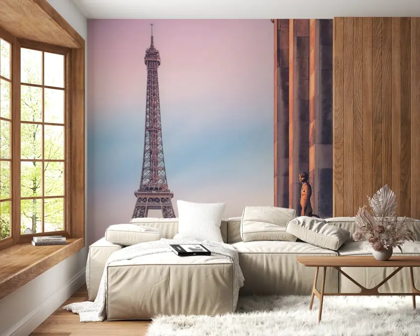 Tour Eiffel Sunset Wall Mural
