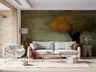 Golden Foliage Abstract Nature Wall Mural 6