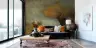 Golden Foliage Abstract Nature Wall Mural 8