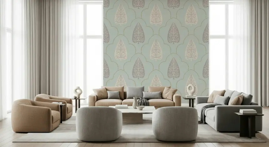 Tranquil Trellis Wallpaper