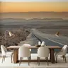 Expansive Desert Highway Sunset Wall Mural 8