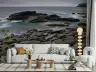 Misty Seascape Rocky Shore Wall Mural 7