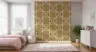 Mustard Beige Geometric Tribal Pattern Wallpaper 8