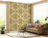 Mustard Beige Geometric Tribal Pattern Wallpaper 7