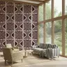 Ethnic Maroon Geometric Pattern Wallpaper 7