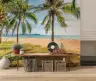 Lush Palm Tropical Beach Horizon Wall Mural 8