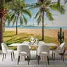 Lush Palm Tropical Beach Horizon Wall Mural 6