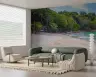 Lush Jungle Bordered Sandy Beach Wallpaper Mural 6