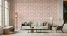 Blush Pink Tropical Leaf Pattern Wallpaper 8