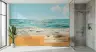 Expansive Blue Ocean Waves Scenic Wall Mural 7