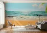 Expansive Blue Ocean Waves Scenic Wall Mural 8