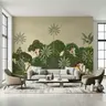Pichwai Sacred Cow and Tropical Forest Wall Mural 6