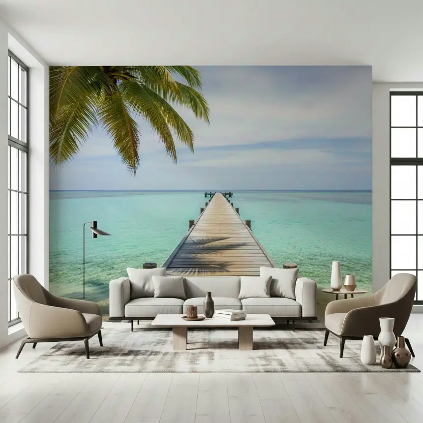 Tropical Pier Wall Mural