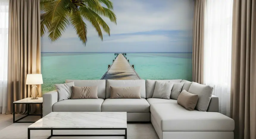 Tropical Pier Wall Mural