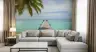 Serene Tropical Pier Ocean View Landscape Wall Mural 7