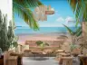 Palm Framed Azure Ocean Golden Shore Wallpaper 7