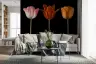 Dramatic Tulip Trio Wall Mural 7
