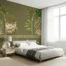 Sacred Kamdhenu Cow and Peacock Pichwai Wall Mural 6